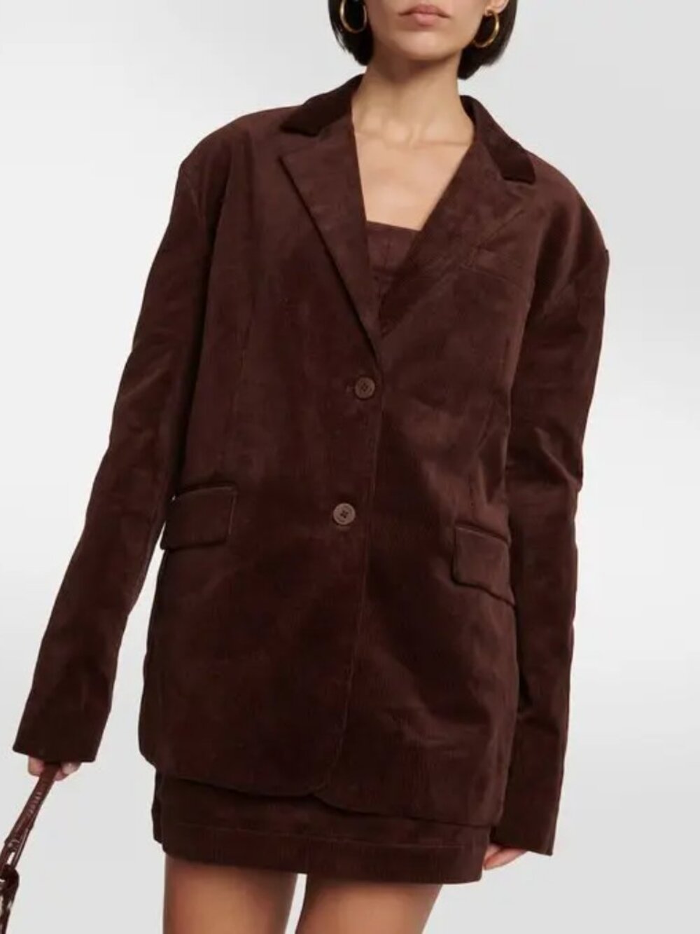 NWT Staud trek corduroy blazer in Mahogany, Size XS, $425 Retail